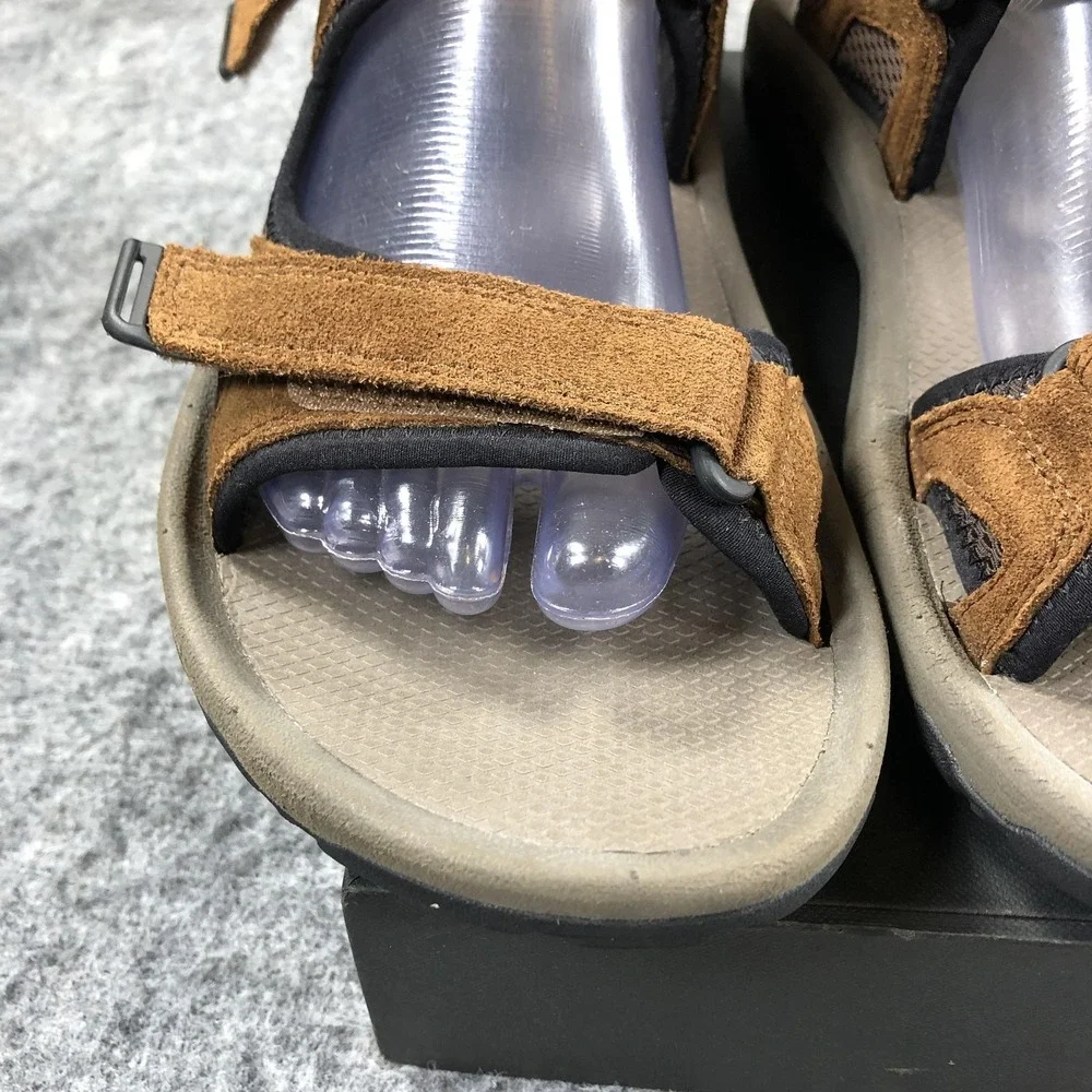 Teva Sandals Mens 8 Brown Suede Hook & Loop Hiking Outdoor Comfort Shoes